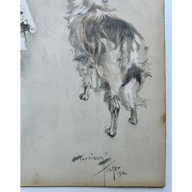 Framed Harrison Fisher "Final Instructions" Lithograph, 1902 Reproduction For Sale - Image 12 of 17