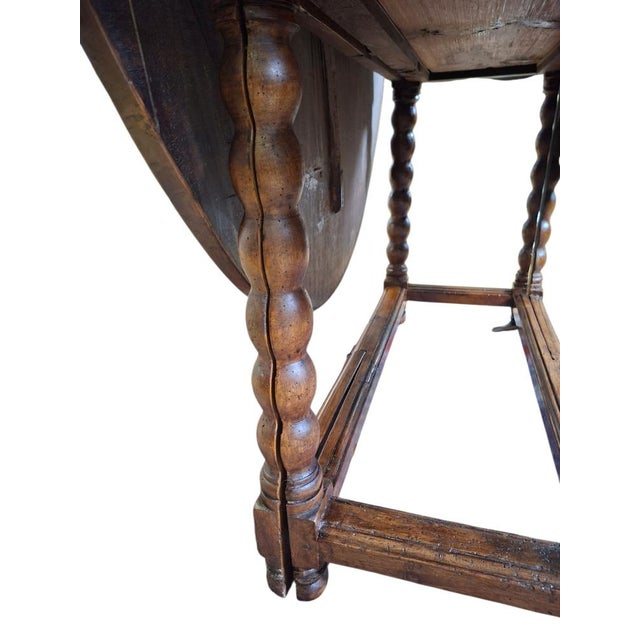 Brown Antique Oval Table in Wood, 1890 For Sale - Image 8 of 18