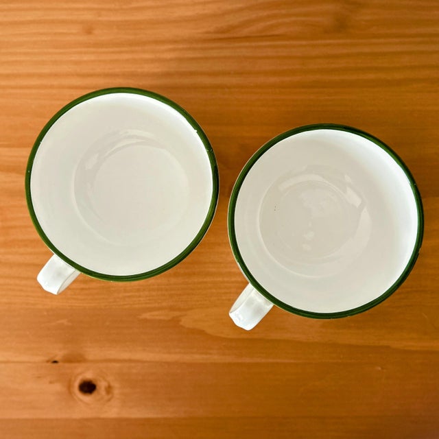 White 1960s Mid-Century Modern Oversized Citrus Orange Mugs For Sale - Image 8 of 12