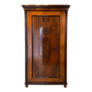Antique Gründerzeit Walnut Veneered Wardrobe For Sale