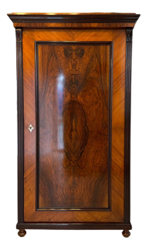 Antique Gründerzeit Walnut Veneered Wardrobe