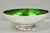Wallace Silversmiths Vintage Wallace 9100 Modern Green Enamel Silver Plated Oval Serving Fruit Bowl For Sale - Image 4 of 9