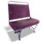 Mid-Century Industrial Bench with Purple Wool Upholstered Seat For Sale - Image 9 of 9