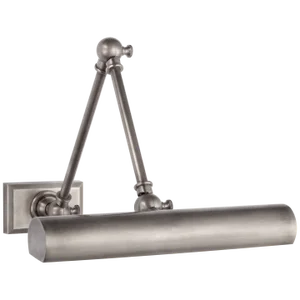 Chapman & Myers for Visual Comfort Signature Cabinet Maker 12" Double Library Light in Antique Nickel
