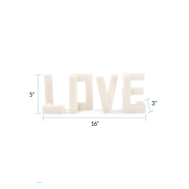 Modern Just Say "Love" Sculpture in Polyresin For Sale - Image 3 of 11