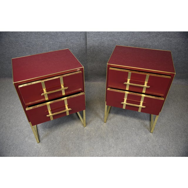 Murano Glass Bedside Tables from Justfurnituress SRL, Set of 2 For Sale - Image 15 of 17