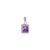 Metal Amethyst February Birthstone Solitaire Pendant in 925 Solid Silver For Sale - Image 7 of 11