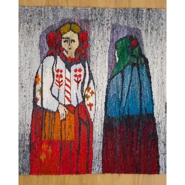 Mid-Century Modern Polish Tapestry in Wool by H. Sulkowska, 1970s For Sale - Image 3 of 7