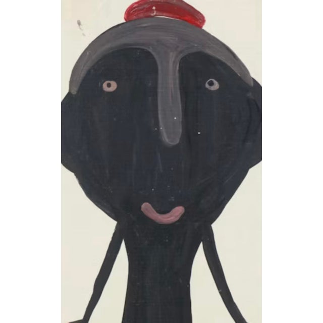 Folk Art Original Southern Outsider Folk Art Painting, C. 1990s - Mose Tolliver (1920–2006) For Sale - Image 3 of 6