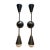 Apparatus Studio Blackened Brass Triad 2 Wall Sconces - a Pair For Sale
