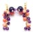 Metal 1980s Pair of Cartier Rose Gold Coral Amethyst Diamond Delices De Goa Earrings For Sale - Image 7 of 17