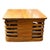 Mid-Century Modern 1940s Restored Rare 18" Tall Stacked Rattan MCM Coffee Table W/ Mahogany Top For Sale - Image 3 of 8