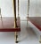 Brass Red lacquer 2 tier Maison Baguès Side Table - A Pair For Sale - Image 8 of 9