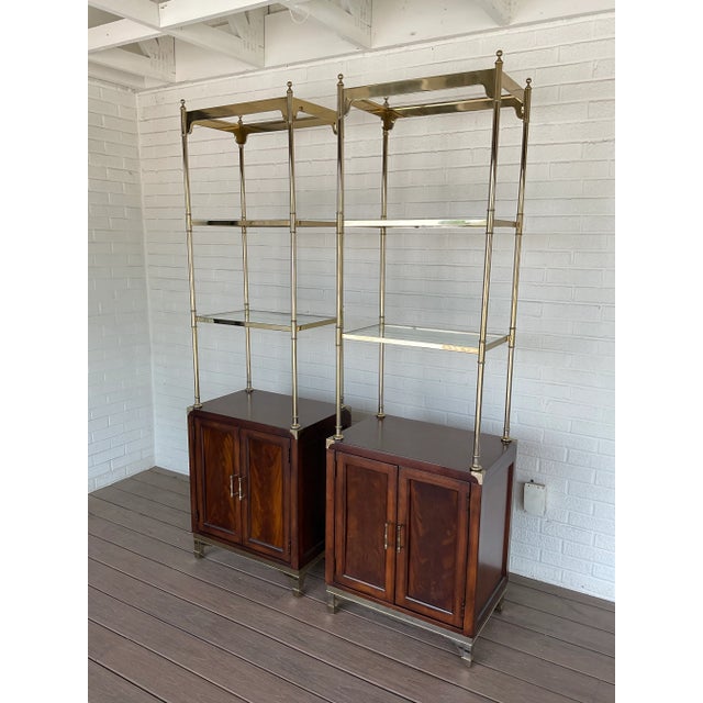 Mid-Century Modern 1970s Vintage Thomasville Etagere - a Pair For Sale - Image 3 of 12