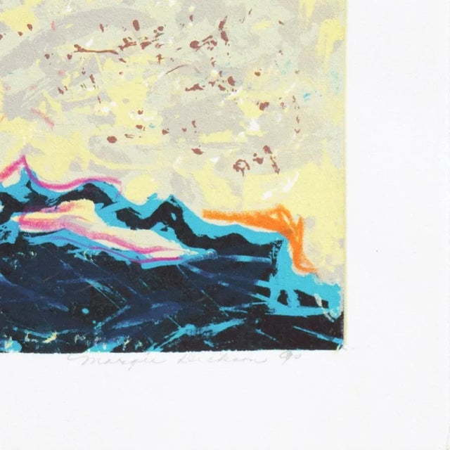 Modern 'Chairs on the Bay' by Margie Dickson, 1990; California Woman Artist For Sale - Image 3 of 12