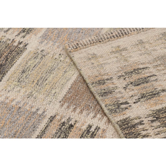 Contemporary Scandinavian Style Geometric Wool Kilim by Rug & Kilim, India For Sale In New York - Image 6 of 8