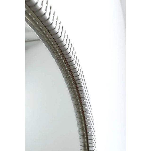 Vintage Metal Edge Mirror For Sale - Image 4 of 9