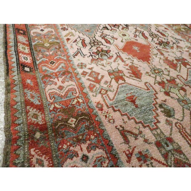 Rustic Galerie Shabab Collection Early 20th Century Handmade Persian Malayer Accent Rug For Sale - Image 3 of 7