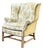 Vintage Drexel Heritage Chippendale Style Wingback Lounge Chair For Sale