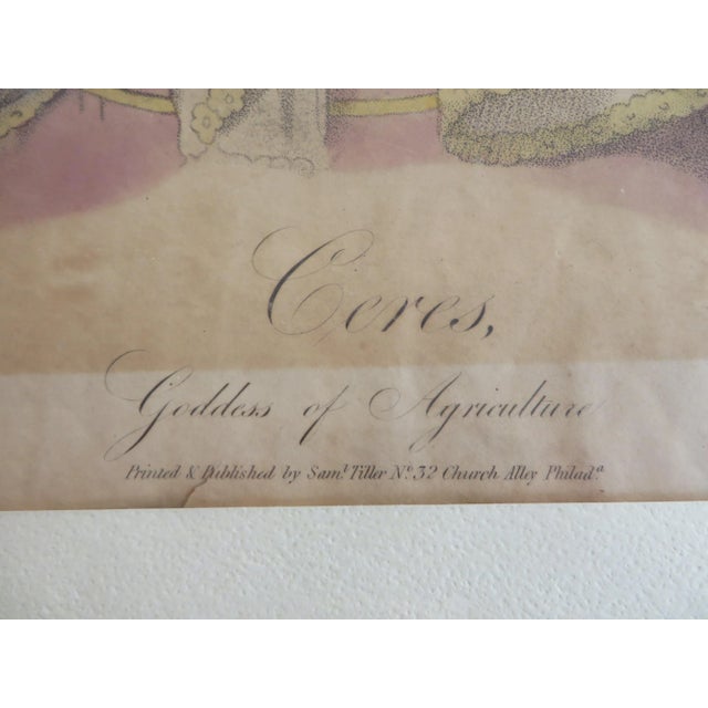 1900 - 1909 Antique Print "Ceres, Goddess of Agriculture" Printed & Published by Sam Tiller For Sale - Image 5 of 9