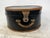 Beautiful antique hatbox in leather and lined cardboard; a classic of late 19th-century aristocracy. An excellent...