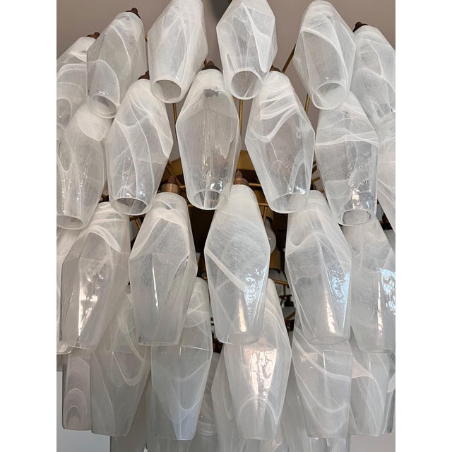 Vintage Murano Glass Candelier in White Alabaster, 1990 For Sale - Image 18 of 18
