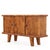 A striking French Brutalist style burl elm buffet, dating to circa 1960, showcasing the dramatic natural beauty of richly...