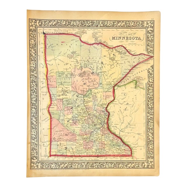 Minnesota, Original Engraving by Samuel Mitchell, 1863 For Sale