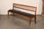 Mid 20th Century Yale Burge Spindle-Back Bench W/ Black Seat For Sale - Image 11 of 13