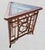 Chinese Vintage Chinese Chippendale Regency Bamboo Triangle Small Glass Top Side Table For Sale - Image 3 of 6
