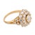 Mid 20th Century French Gia 1.10 Carat Old Mine Cut Diamond 18k Yellow Gold Cluster Ring, , Size 7 For Sale - Image 4 of 8