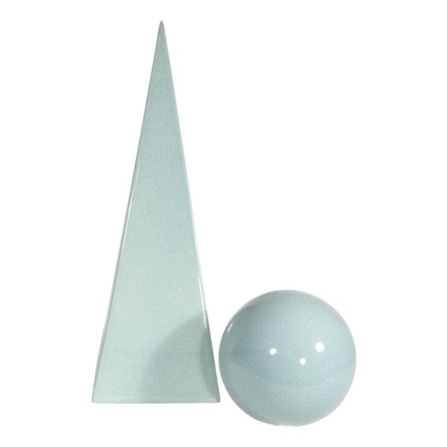 Ceramic Trylon and Perisphere by California Pottery Maker Jaru Circa 1985 For Sale