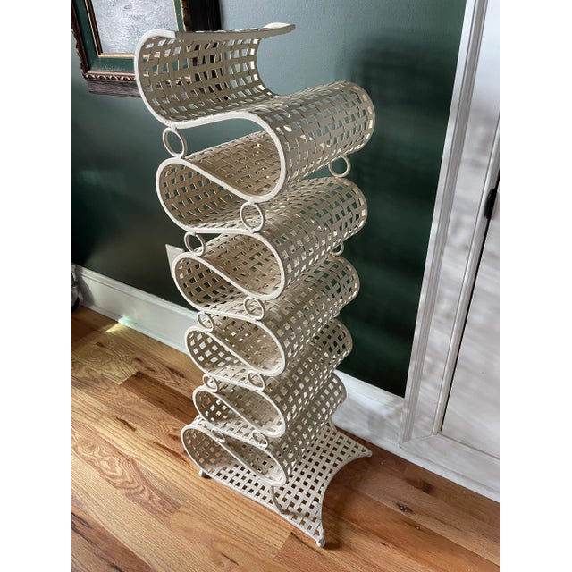 Mid Century Modern 1950s Metal Sculptural Wine Rack Chairish