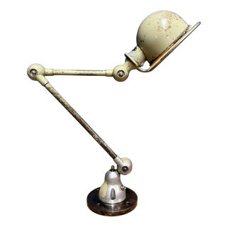 Beige Two-Arm Jielde Table Lamp, 1950s For Sale