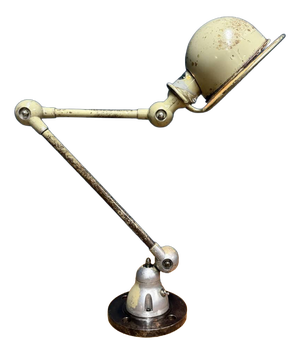 Beige Two-Arm Jielde Table Lamp, 1950s