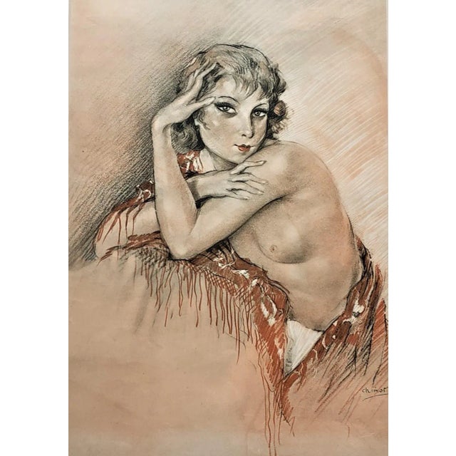This is a 1928 French lithograph that dates to 1928. It is a work by Eduard Chimot (1880-1958), a French artist who worked...