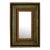 Small Mid Century Traditional Green and Gold Small Table Top Mirror For Sale