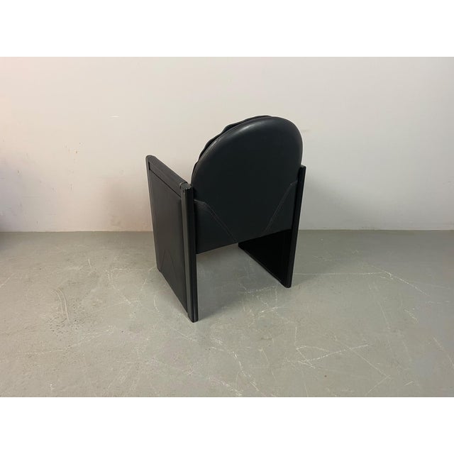 Mid-Century Postmodern Armchair in Black Leather from Bulo, Belgium, 1980s For Sale - Image 4 of 11