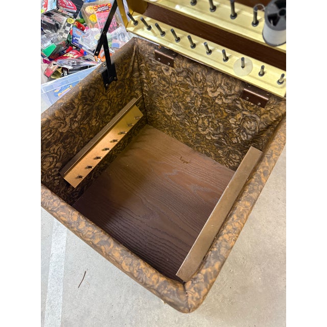 1960s Vintage Sewing Ottoman Is a Unique Piece of Mid-Century Furniture For Sale - Image 5 of 5