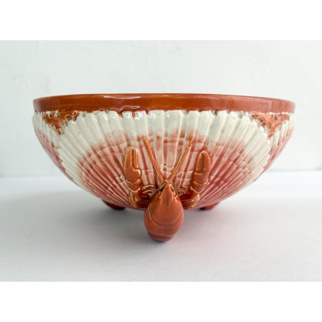 Digoin & Sarreguemines Antique French Sarreguemines Majolica Lobster Clamshell Centerpiece Bowl For Sale - Image 4 of 17