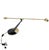 Mid-Century Modern 1980's Fase Vintage Cantilever Brass Black Modern Counterweight Long Arm Table Lamps- A Pair For Sale - Image 3 of 15