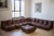 Brown Dubai Leather Togo Sofa, 1970s, Set of 5 For Sale - Image 9 of 9
