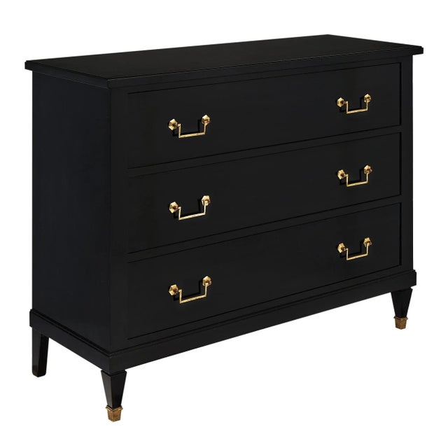 French Directoire Style Ebonized Chest of Drawers For Sale - Image 3 of 10