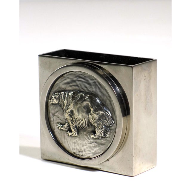 Silver Metal Desk accessory very good condiction I have official proof of authenticity such as vintage catalogs, designer...