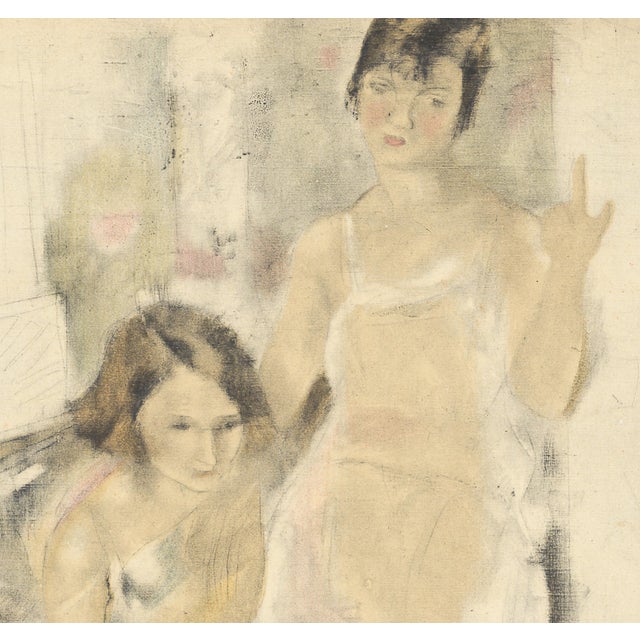 Abstract 1954 Lithograph "Ginette Et Mireille" After Jules Pascin For Sale - Image 3 of 6
