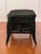 French Small Wicker Woven Coffee Table in Black With Lower Rattan Shelf, C. 1970 For Sale - Image 10 of 16