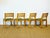 Wood Vintage Beechwood and Green Corduroy Dining Chairs, 1960s, Set of 4 For Sale - Image 7 of 18