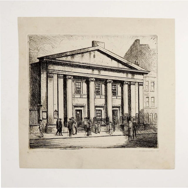 1920s South Place, London Etching For Sale - Image 4 of 5