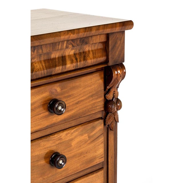 Scottish Chest of Drawers in Flamed Mahogany For Sale - Image 9 of 18
