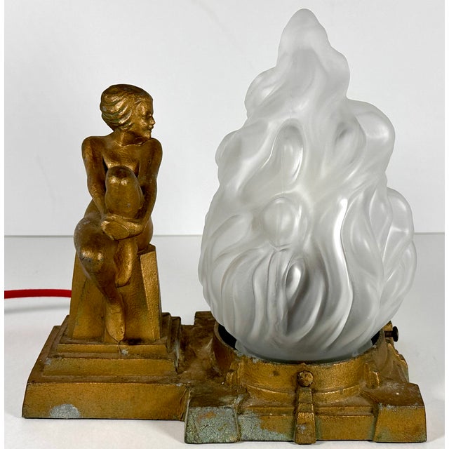 Art Deco 1930s Art Deco Frankart Style Nude Boudoir Lamp For Sale - Image 3 of 18